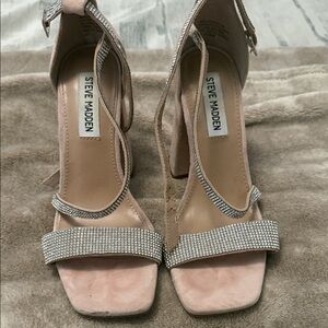 Steve Madden Blush Rhinestone Heels